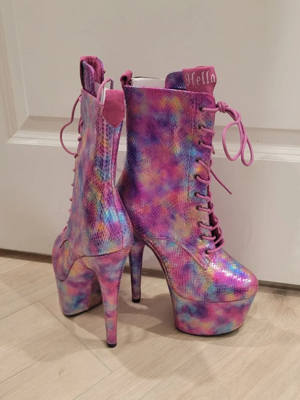 (NEW) 2024 Dragonfly Hella Heels, size 8 US / 8 AU / UK 6 / EU 39, 7 in platform - Picture 11 of 16